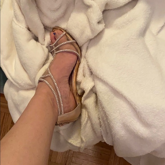 Gold sheer Caparros high heels - Picture 7 of 7